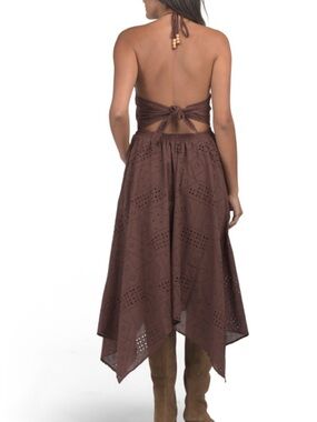 STEVE MADDEN Hem Halter Neck Dress